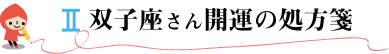 双子座さん開運の処方箋
