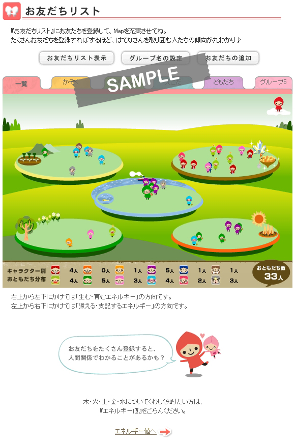 無料占い８ お友だちＭＡＰ